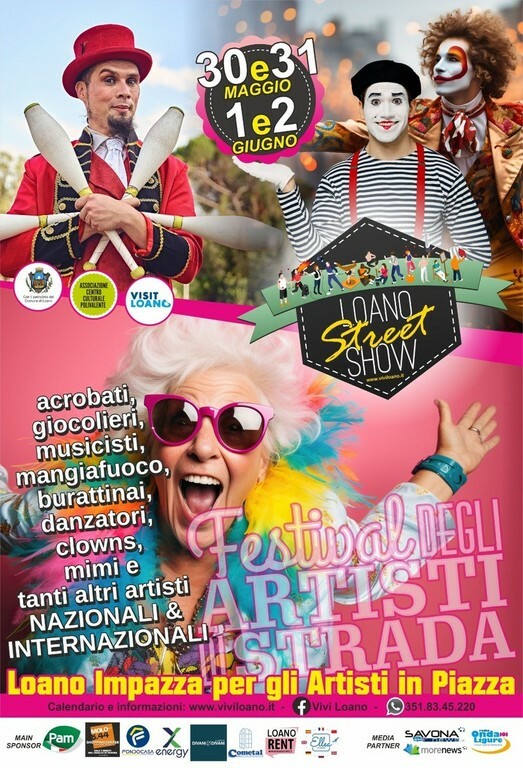 Artisti di strada, musica e divertimento: dal 30 maggio al 2 giugno ritorna il Loano Street Show