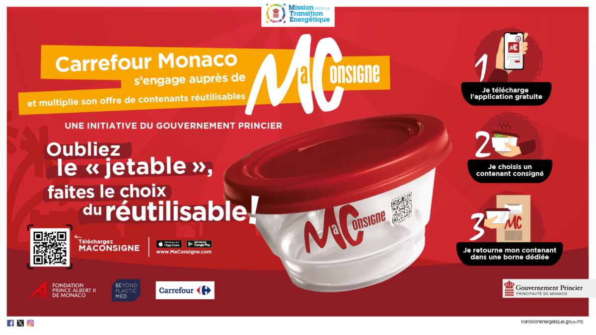 Carrefour Fontvieille rilancia MaConsigne: un mese per dire addio alla plastica monouso