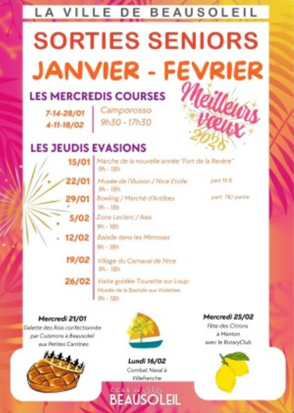 Beausoleil: un programma culturale dedicato ai seniori fino al 26 febbraio 2026