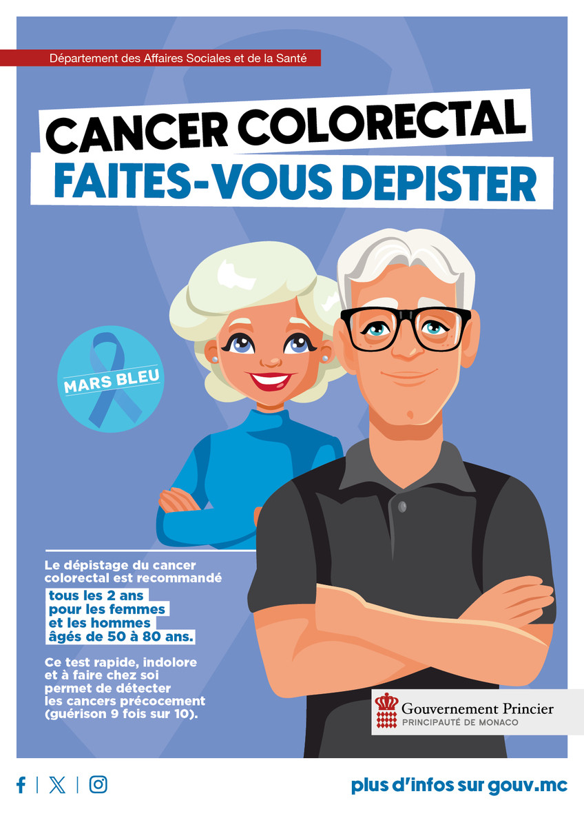 Marzo Blu: 20 anni dopo il suo lancio nel Principato, lo screening resta l’arma più efficace nella lotta contro il cancro del colon-retto