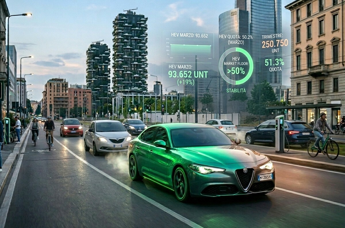 L'ibrido vale metà del mercato italiano: cosa ci dicono i dati di marzo 2026 sulla mobilità che verrà