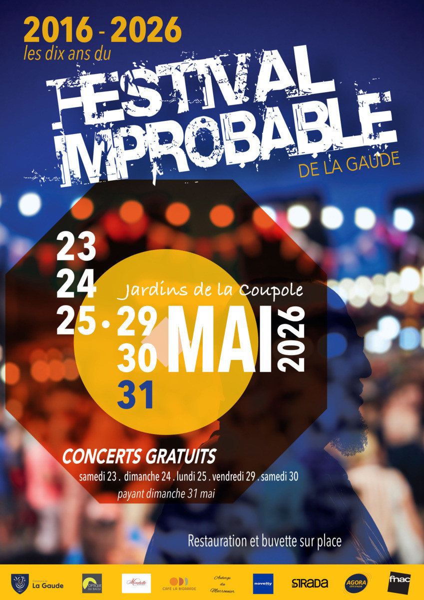 Festival IMPROBABLE: La Gaude celebra i 10 anni con 6 giorni di musica e il concerto finale di Charlelie Couture