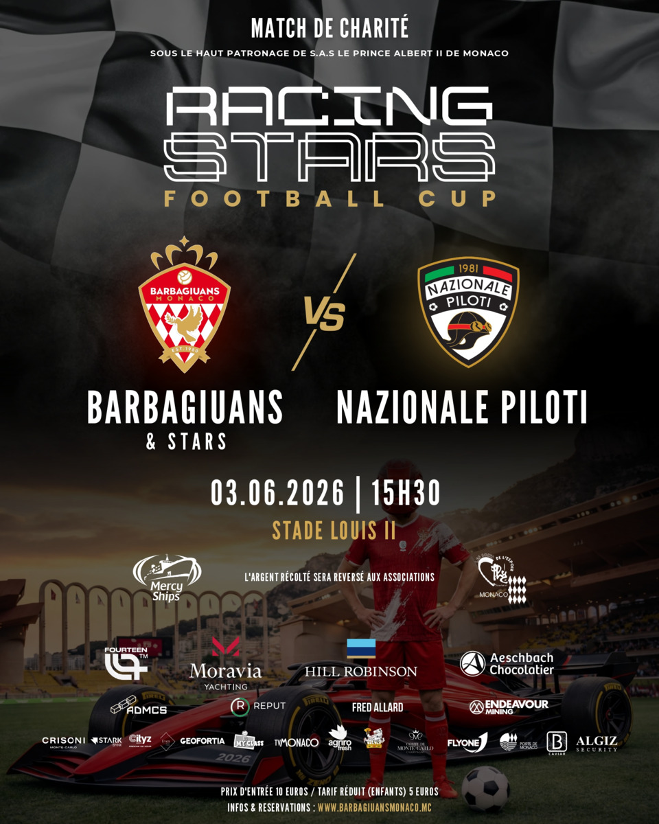 Monaco, Racing Stars Football Cup 2026:  vero e proprio calcio d’inizio della settimana del Gran Premio