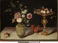 Atelier de Jan II BRUEGHEL, Fleurs et objets d’orfèvrerie, vers 1620, huile sur cuivre, N.Mba 687, musée des Beaux-Arts Jules Chéret, Nice © Photo François Fernandez 008