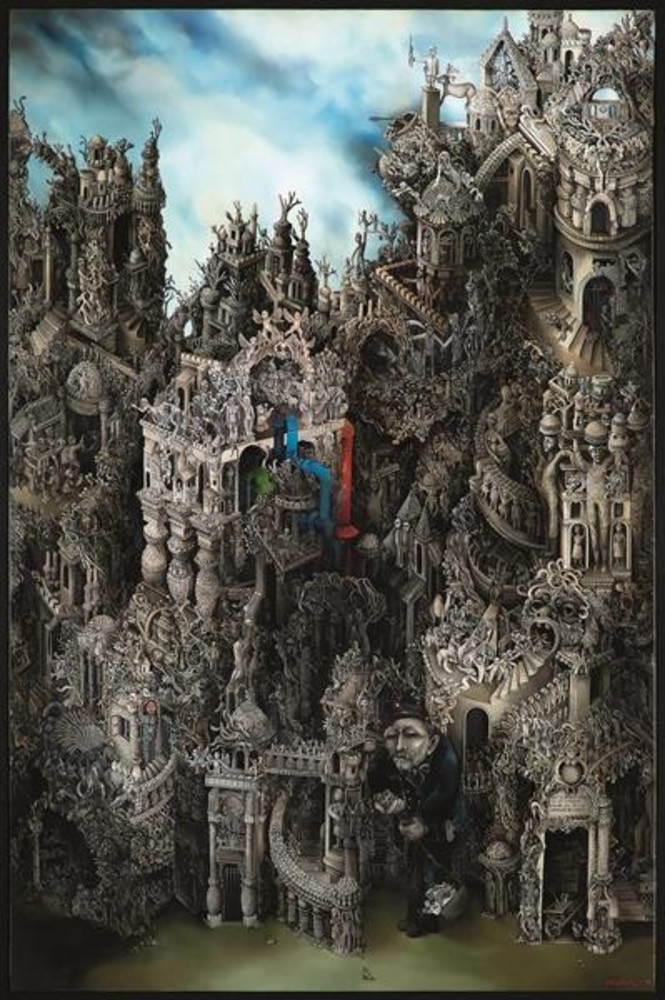 MD 024 Facteur Cheval.jpg Le Facteur Cheval, 1976 - Huile sur toile, 146 x 97 cm Collection Jean Ferrero, Nice Crédit photo : Michel Coen, Nice