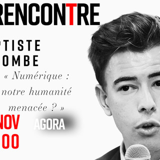 Baptiste Detombe, giovane autore francese, terrà a Monaco la conferenza «Numérique : notre humanité menacée», discutendo i pericoli e le implicazioni del mondo digitale.