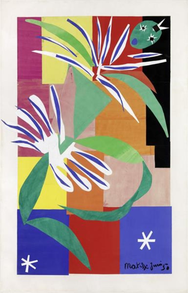 Henri Matisse, Danseuse créole, Nice, 1950, papiers gouachés découpés, 205 x 120 cm, musée Matisse, Nice, Don d’Henri Matisse, 1953.  Succession H. Matisse / Photo : François Fernandez.