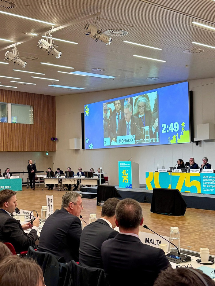 75ª sessione del Comitato regionale dell’Organizzazione mondiale della Sanità per l’Europa (OMS/Europa), si è svolta dal 28 al 30 ottobre 2025 a Copenaghen, in Danimarca – ©DR 75ª sessione del Comitato regionale dell’Organizzazione mondiale della Sanità per l’Europa (OMS/Europa), si è svolta dal 28 al 30 ottobre 2025 a Copenaghen, in Danimarca – ©DR