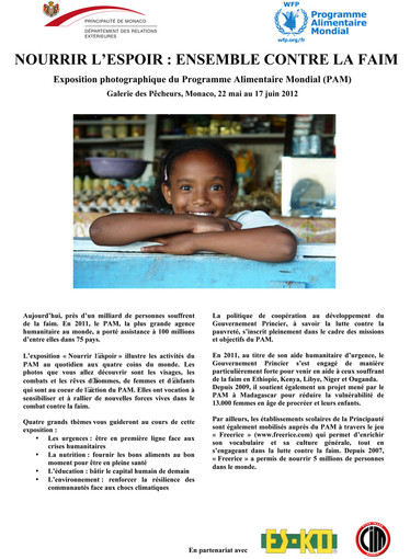 "Nutrire lo spirito: insieme contro la fame" a Montecarlo mostra del Programma Alimentare Mondiale