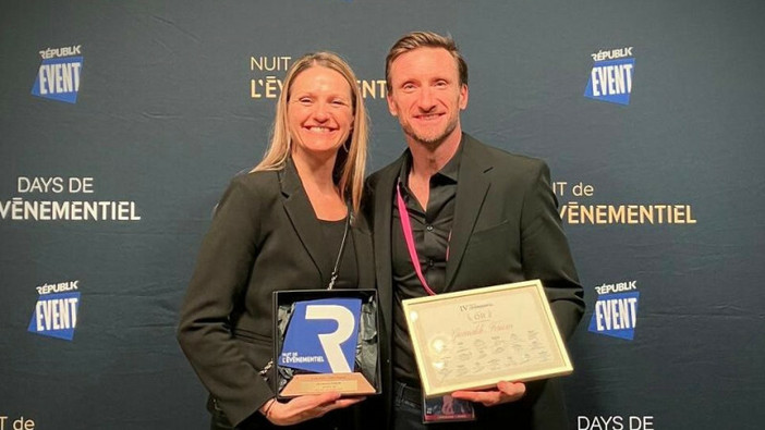 Julie Caprini, Direttrice commerciale e dello sviluppo e Olivier Monchal, Responsabile dello sviluppo commerciale in Francia del Grimaldi Forum Monaco. Crediti fotografici: © Grimaldi Forum Monaco 2026. Julie Caprini, Direttrice commerciale e dello sviluppo e Olivier Monchal, Responsabile dello sviluppo commerciale in Francia del Grimaldi Forum Monaco. Crediti fotografici: © Grimaldi Forum Monaco 2026.