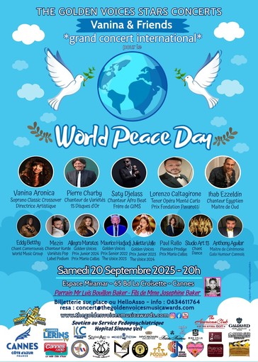 Concerto internazionale per la Pace: un evento unico sulla Croisette Concerto internazionale per la Pace: un evento unico sulla Croisette