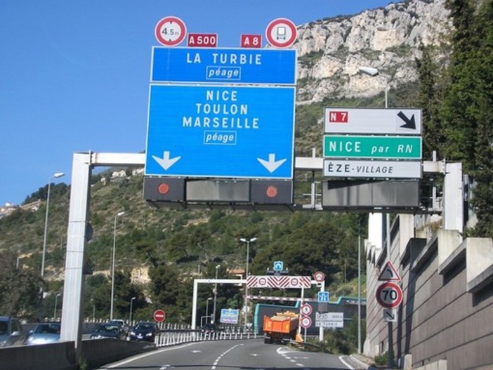 Dal 1° ottobre la velocità sulla A8 è ridotta a 90 Km orari tra Cagnes-sur-Mer e Saint-Laurent-du-Var