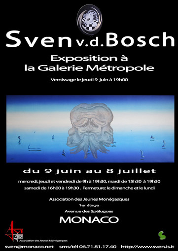Esposizione di Sven Vandenbosch. Nella sede dell'AJM di Monte-Carlo
