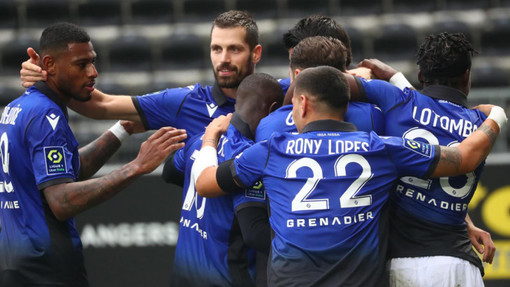 Angers - Nizza, una fase di gioco (foto tratta dal sito dell'OGC Nice)