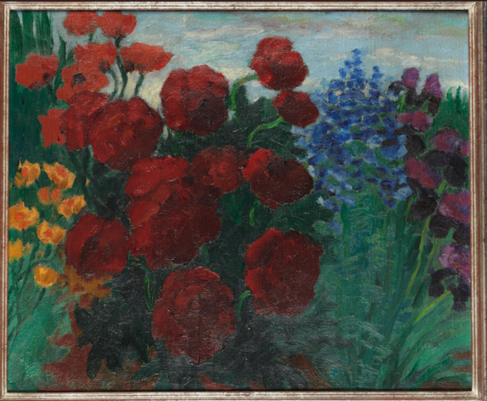 Emil Nolde, Blumengarten (W.), 1926. Olio su tela, 73 × 88 cm. Emil Nolde, Blumengarten (W.), 1926. Olio su tela, 73 × 88 cm.