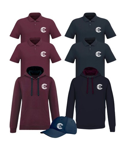 Il pack di partenza da 140 € comprende sette articoli: quattro polo a maniche corte, due felpe con cappuccio e un cappellino. Il pack di partenza da 140 € comprende sette articoli: quattro polo a maniche corte, due felpe con cappuccio e un cappellino.