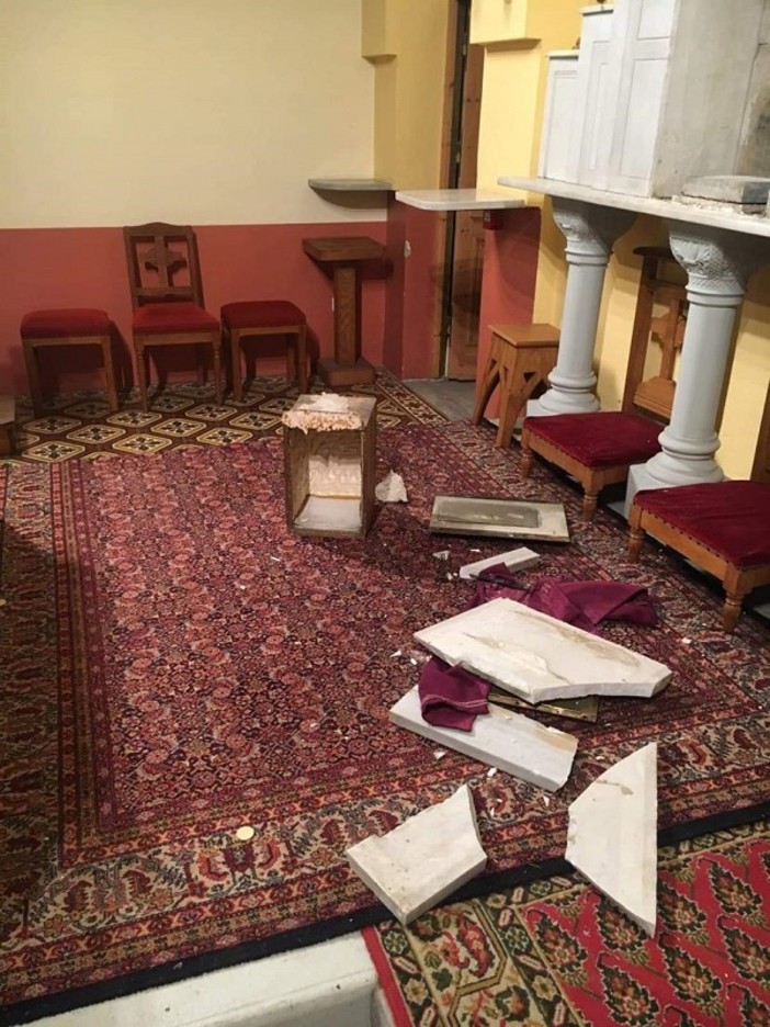 La chiesa di Saint Isidore a Nizza oggetto di atti di vandalismo La chiesa di Saint Isidore a Nizza oggetto di atti di vandalismo