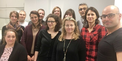 Corine Bertolotto con la sua équipe Corine Bertolotto con la sua équipe