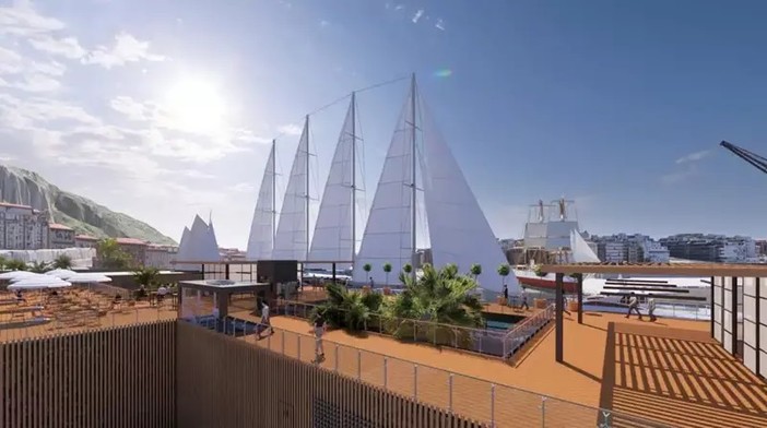 Il centro congressi "semi permanente" negli elaborati progettuali Il centro congressi "semi permanente" negli elaborati progettuali