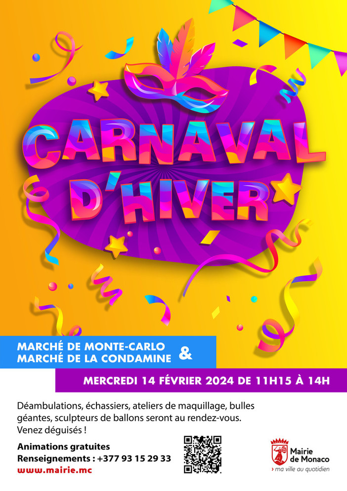 Il Carnevale di Monaco con animazioni ai mercati di Monte-Carlo e la Condamine