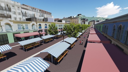 Ripartono i lavori di sistemazione di Cours Saleya nel Vieux Nice