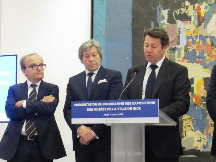 Christian Estrosi alla presentazione del programma 2018 dei musei di Nizza