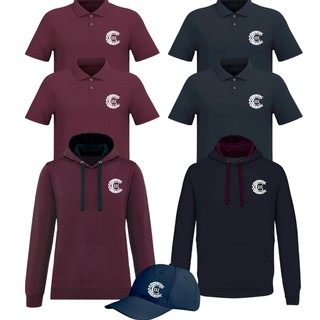 Il pack di partenza da 140 € comprende sette articoli: quattro polo a maniche corte, due felpe con cappuccio e un cappellino.