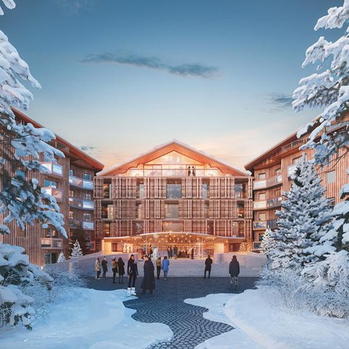 Visuel façade Monte-Carlo One Courchevel - @Herzog &amp; de Meuron