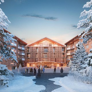 Visuel façade Monte-Carlo One Courchevel - @Herzog &amp; de Meuron