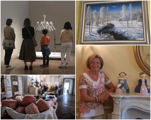 Saluzzo, momenti di Start 2022 nel fine settimana fino all'8 maggio. In foto un'opera di Nino Parola e le bambole di Giuliana Risso Rivoira Saluzzo, momenti di Start 2022 nel fine settimana fino all'8 maggio. In foto un'opera di Nino Parola e le bambole di Giuliana Risso Rivoira