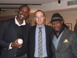 Fraçois Loteteka dir com 2011 e Ralph Mengue dir com 2012, al centro il Presidente JCEM 2012 Tony Guillemot