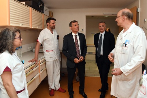 Didier Gamerdinger visita il Centre Hospitalier Princesse Grace a pochi giorni dalla sua nomina