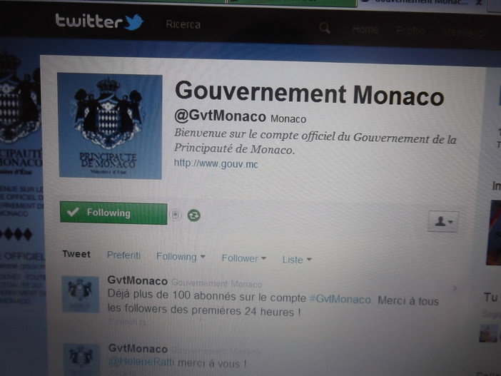 Il Governo di Monaco risponde su Twitter: già un successo ? Il Governo di Monaco risponde su Twitter: già un successo ?