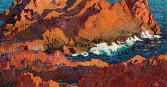 Jean-Baptiste Armand Guillaumin, Île de Besse, Agay, vers 1895, huile sur toile, 73 x 92 cm, collection privée © Galerie d’art Alexis Pentcheff de Marseille Jean-Baptiste Armand Guillaumin, Île de Besse, Agay, vers 1895, huile sur toile, 73 x 92 cm, collection privée © Galerie d’art Alexis Pentcheff de Marseille