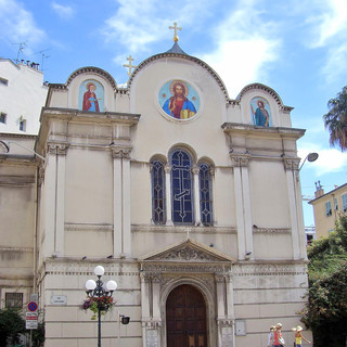 La &quot;vecchia chiesa&quot; ortodossa di Saint Nicolas et Sainte Alexandra in rue Longchamp a Nizza