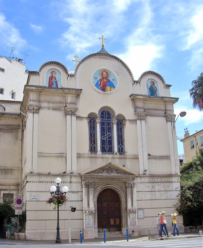 La "vecchia chiesa" ortodossa di Saint Nicolas et Sainte Alexandra in rue Longchamp a Nizza La "vecchia chiesa" ortodossa di Saint Nicolas et Sainte Alexandra in rue Longchamp a Nizza
