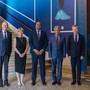 Da sinistra a destra: Robert Calcagno, Isabelle Berro-Amadeï, Wallace Cosgrow (Seychelles), il Dott. Onorevole Arvin Boolell (Mauritius), S.E. Christophe Mirmand e Xavier Prache. © Philippe Fitte / Explorations de Monaco.