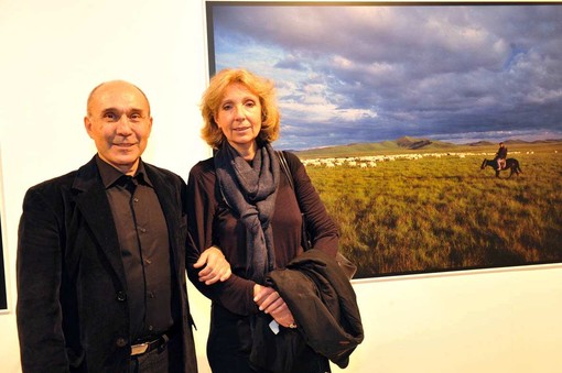 Tiziana e Gianni Baldizzone - Photo : Eric Mathon, Centre de Presse de Monaco