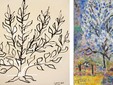 Fondation Maeght,Henri Matisse, Le Buisson, 1951 (4) /  Pierre Bonnard, L’amandier en fleurs, 1946 (5)