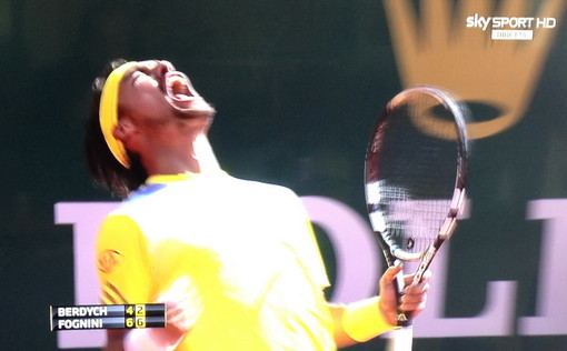 Tennis: Fabio Fognini perde il primo set ma batte al terzo l'altro italiano Marco Cecchinato