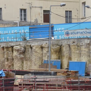 Gli scavi nei pressi di Place Garibaldi a Nizza