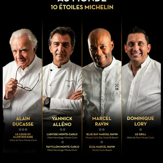 Chef stellati di Monte-Carlo Société des Bains de Mer: protagonisti delle 10 stelle Michelin/ Foto:  © MSBM