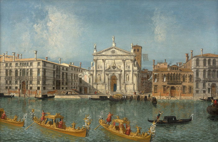 Le Grand Canal avec l’église de San Stae, Venise, Michele Marieschi.
