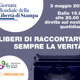 3 maggio - Giornata Mondiale della Libertà di Stampa: ConversAzioni con giornalisti, editori, influencer e scrittori. Spicca la ConversAzione con Corrado Augias. On line sui nostri quotidiani