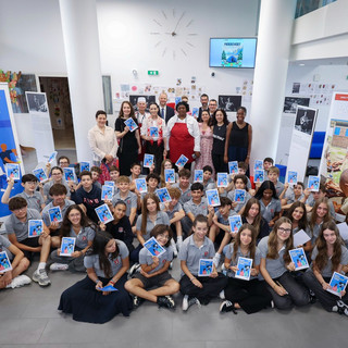 Gli studenti di terza media del FANB. Foto:  © Stéphane Danna - Direction de la Communication