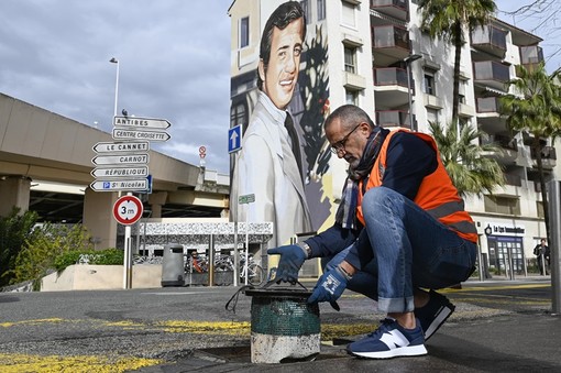 L'installazione dei cestini “anti-macro rifiuti” a Cannes. @ville de Cannes