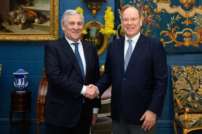 Il Principe Alberto con il Ministro italiano Tajani (Foto Palais Princier de Monaco) Il Principe Alberto con il Ministro italiano Tajani (Foto Palais Princier de Monaco)
