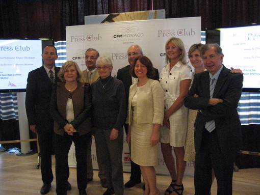 Eliane Gluckman e Fabienne Mourou al Monaco Press Club Eliane Gluckman e Fabienne Mourou al Monaco Press Club