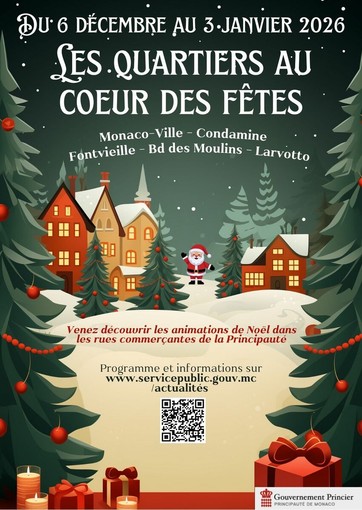 L'Union des Commerçants et Artisans de Monaco, con il sostegno finanziario del Governo Principesco, invita tutti a riscoprire i quartieri commerciali della città e a celebrare la magia del Natale.