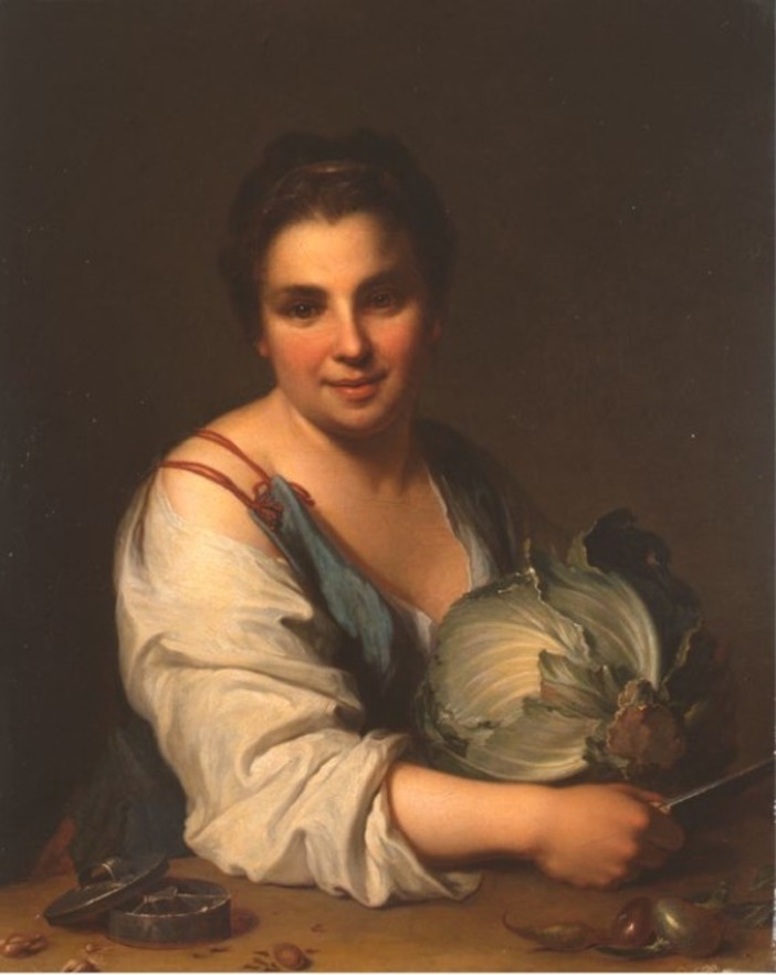 Jean-Baptiste Santerre, La Coupeuse de chou, huile sur toile, Bordeaux, musée des Beaux-Arts Jean-Baptiste Santerre, La Coupeuse de chou, huile sur toile, Bordeaux, musée des Beaux-Arts